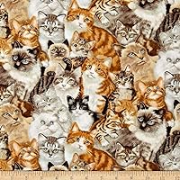Petpourri Cats Cotton Fabric by Elizabeth's Studio