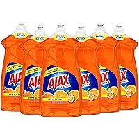 AJAX Triple Action Orange Dish Liquid - 52 fl. oz. Bottles - Liquid - 52 fl oz (1.6 quart) - 6 / Carton - Orange