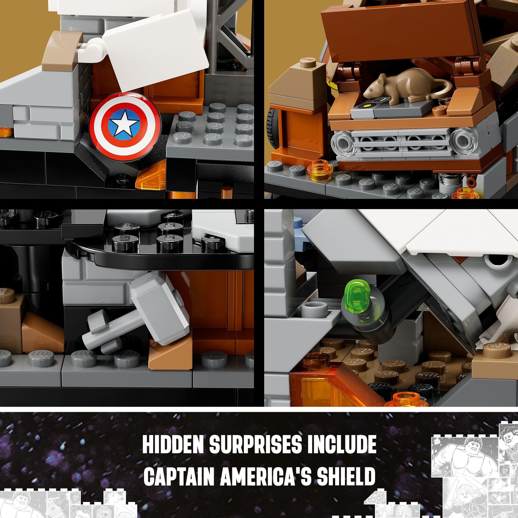 LEGO Marvel Endgame Final Battle 76266 Avengers Model for Build and Display, Collectible Marvel Playset with 6 Minifigures Including Captain Marvel, Shuri and Wanda Maximoff, Marvel Fan Gift Idea