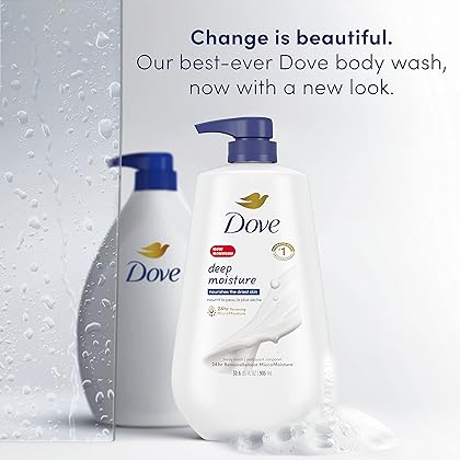 Dove Body Wash with Pump Deep Moisture For Dry Skin Moisturizing Skin Cleanser with 24hr Renewing MicroMoisture Nourishes The Driest Skin 30.6 oz