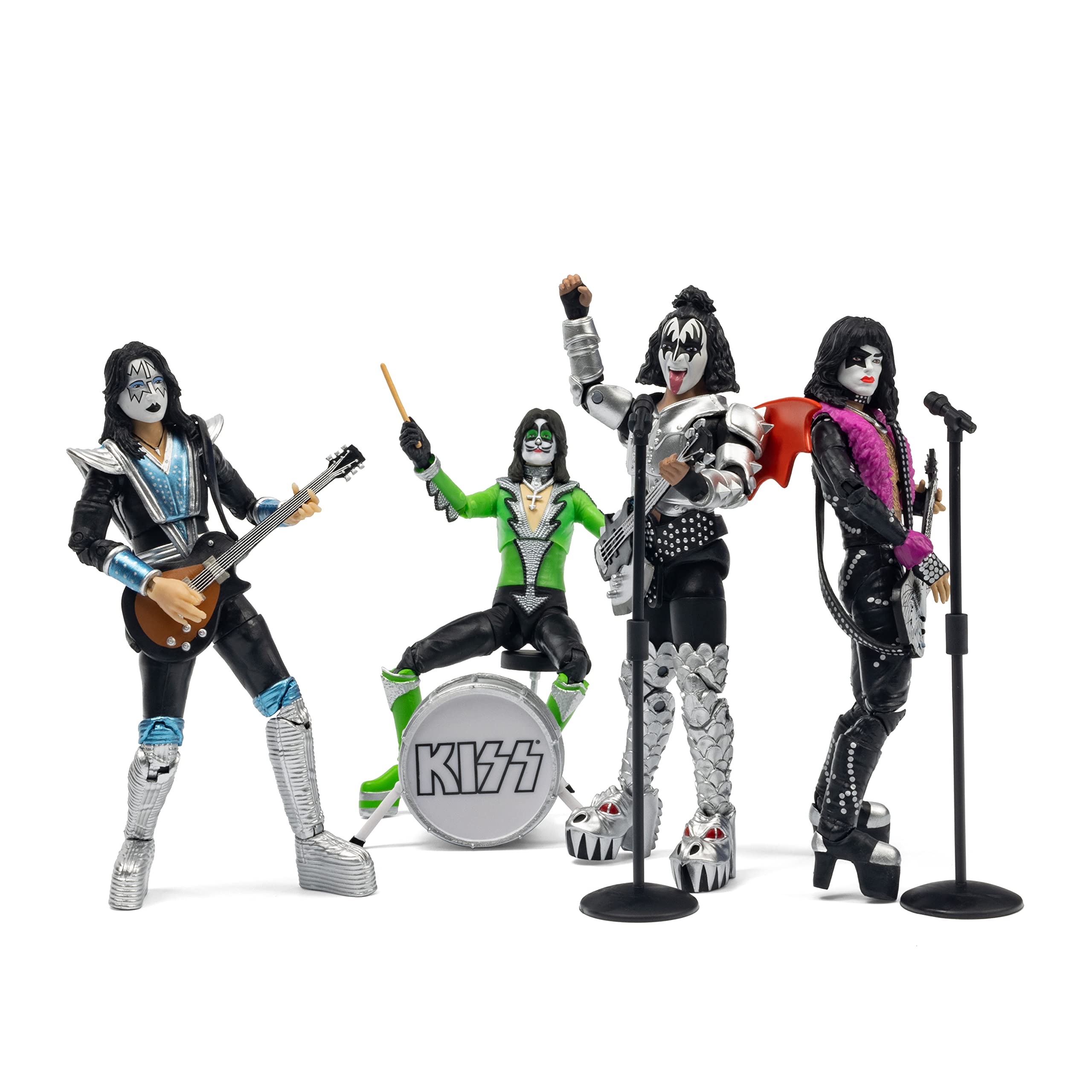 The Loyal Subjects KISS Signature Colors BST AXN 5-inch Action Figure 4-Pack with Accessories