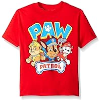 Nickelodeon Boys' Paw Patrol Short Sleeve T-Shirt-Chase, Marshall, Rubble, Zuma, Rocky-Nick Jr