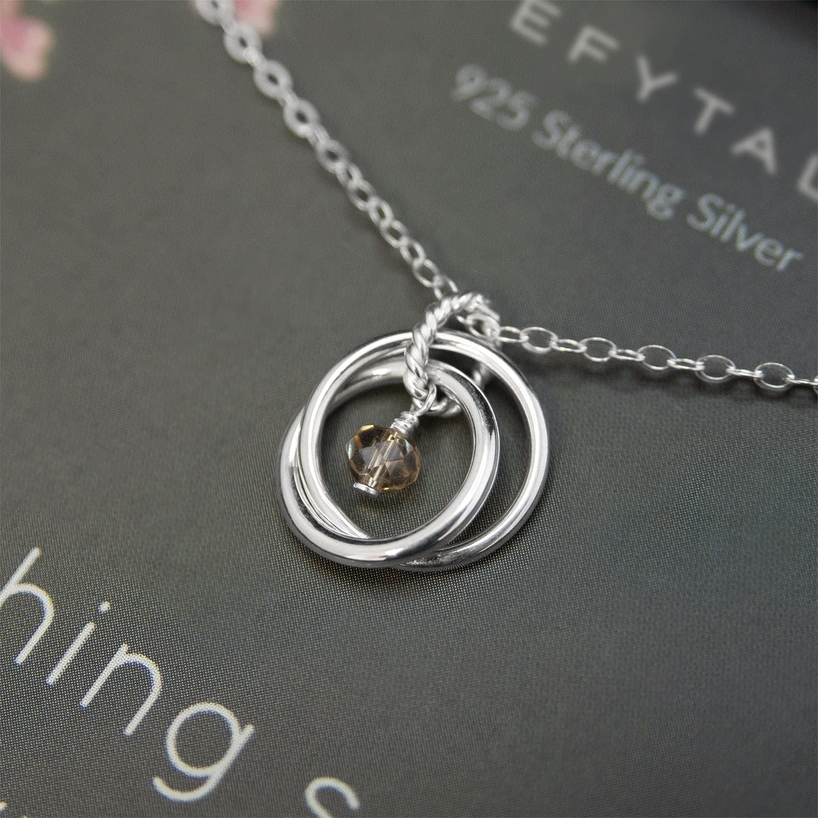 EFYTAL New Mom Gifts, Sterling Silver Necklace For Mother and Baby Girl/Boy, First Time Mom Mother's Day Jewelry Gift Ideas