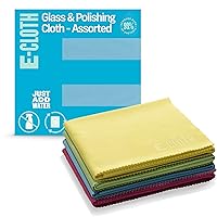 E-Cloth Car and Window Polishing Towels - 4-Pack Microfiber Cleaning Cloths for Polishing Cars, Windows, and More