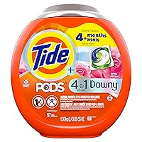 Tide PODS with Downy Liquid Laundry Detergent Pacs April Fresh 57 count
