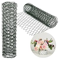 2 Sheets Floral Wire Netting Floral Chicken Wire Net Floral Arrangement Wire Fence Net Chicken Wire Netting for Floral Arrangements, Floral Arrangement Supplies, Home DIY Craft (12 x 48 Inch)