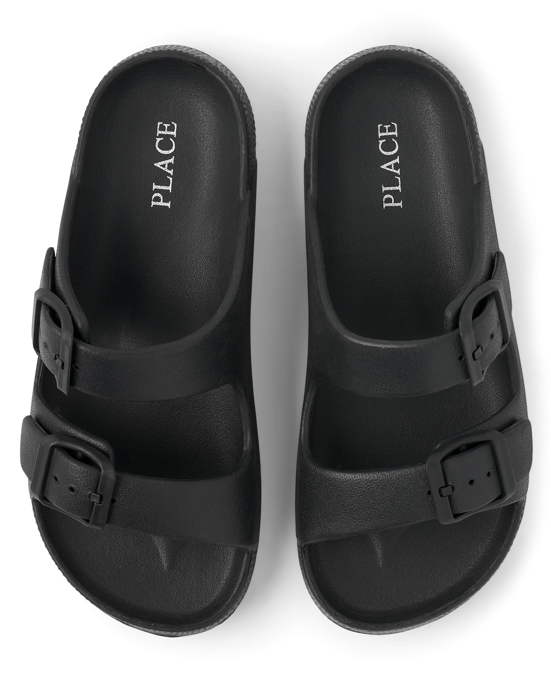 The Children's Place Boy's Double Buckle Slip on Slide Sandals