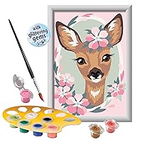 Ravensburger CreArt Delightful Deer Paint by Numbers Kit for Kids - Painting Arts and Crafts for Ages 7 and Up