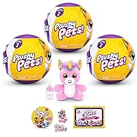 5 Surprise Plushy Pets Series 2 (3 Pack) by ZURU, Collectible Mystery Capsule, Plushy, Pet Adoption, Toy for Girls, Kids, Teens