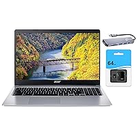 acer Chromebook 315 Laptop Computer (2023), 15.6” HD Display, Intel Celeron N4020 (up to 2.8GHz), 4GB RAM, 128GB Storage (64GB eMMC+64GB SD), Webcam, WiFi, 12+ Hrs Battery, Chrome OS+MarxsolAccessory
