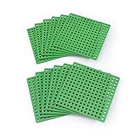 PLUS PLUS – Green Baseplate, 12 Pack – Base Accessory for Building and displaying Creations, 4.5 X 4.5 inches, Construction Building STEM | STEAM Toy for Kids