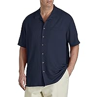 Oak Hill by DXL Men's Big and Tall Solid Camp Shirt