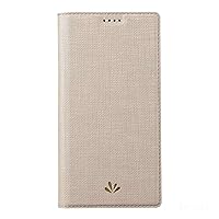 ViLi Xiaomi 13T 13T Pro Notebook Type Magnetic Thin Slim Lightweight Simple Stand Function Card Storage Case Gold CXi13T-BFVL-GD