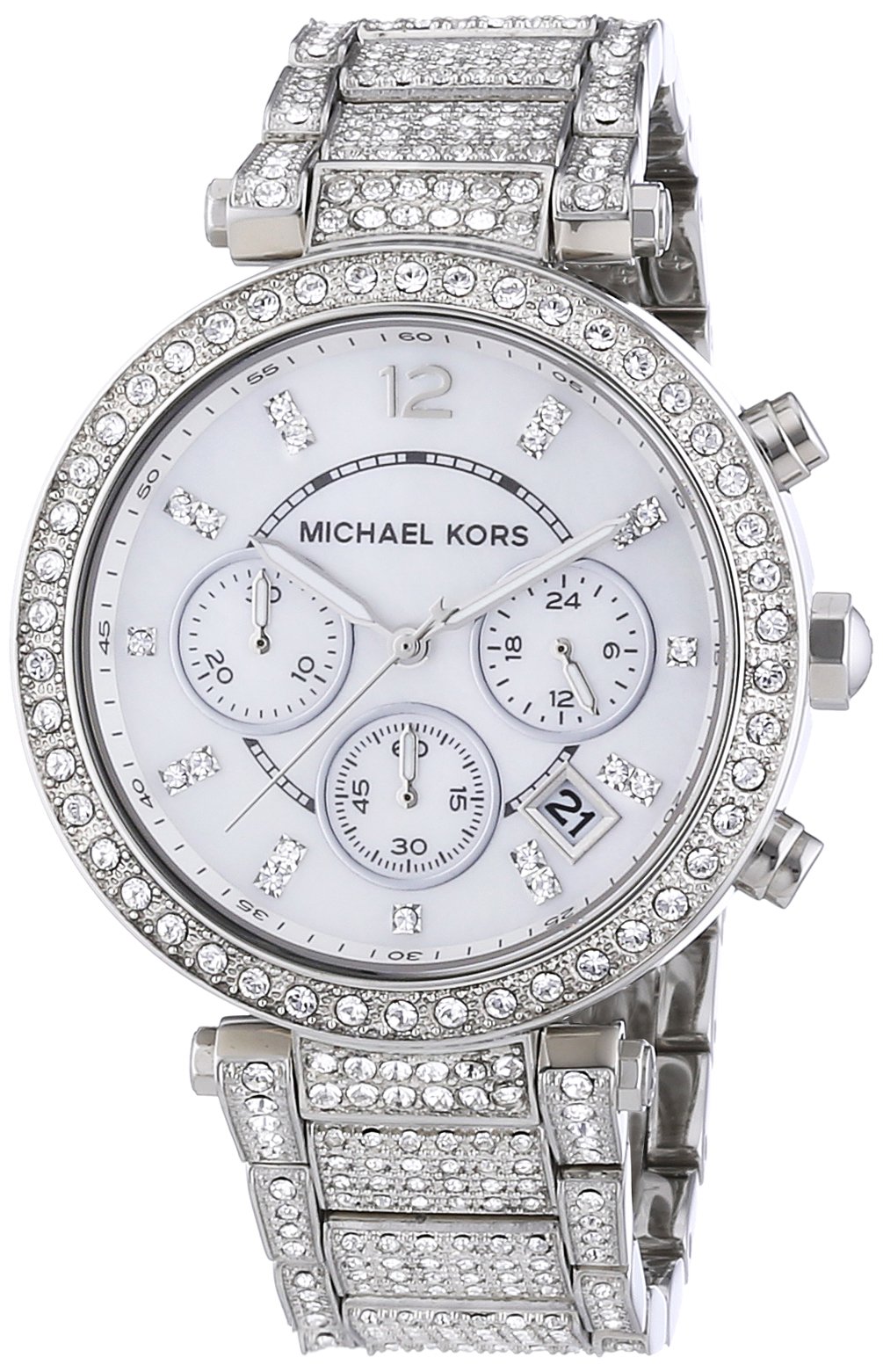 Michael Kors Watch Silver and Pink with Diamonds  eBay