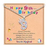 UPROMI Birthday Gifts for 3-12 Year Old Girl Unicorn Necklace, Birthday Gifts for Daughter/Granddaughter/Niece