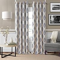 Home Fashions Navara Medallion Room-Darkening Window Curtain, Single Panel, 52