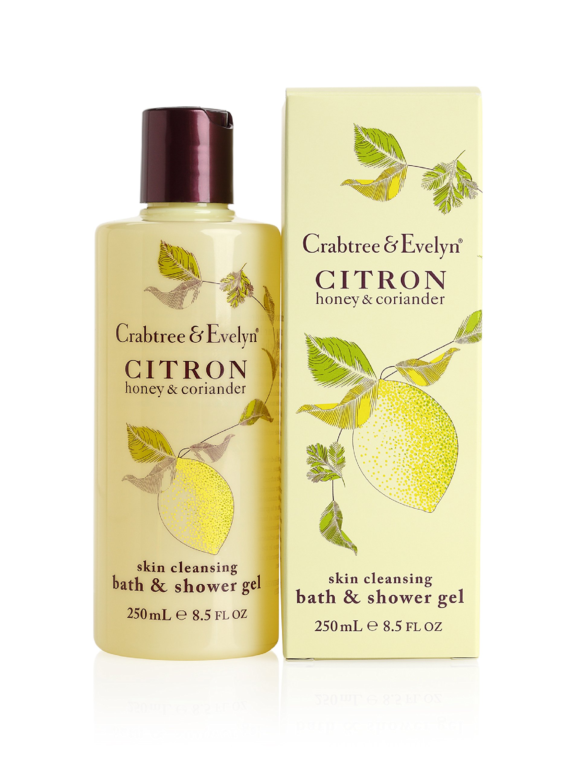 Crabtree & Evelyn Citron Honey & Coriander Bath and Shower Gel, 8.5 Fl Oz