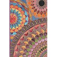 Suandala Lined Journal Notebook 'Steffen' with Hand-Drawn Mandala Cover: 6x9, 200 pages, Lined Cream Paper