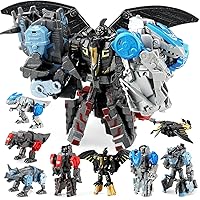 Transforming Robot Dinosaur Toys - Dinosaur Toys, 4-in-1 STEM Toy Dinosaur Transform to Robot Toys, 11 Shapes Transforming Toys for Kids, Birthday Gifts for Boys Girls Age 5 6 7 8 9 10 Year Old