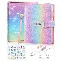 Diary with Lock for Girls, Password Locked Journals for Teen Girls, Secret Diary Gifts for 9 10 11 12 Year Old Girls, Kids Journals Set for Ages 8-12 Teenage