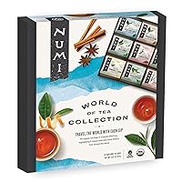 Numi Organic Tea World of Tea Gift Set, 45 Tea Bags, Fair Trade Black, Green, Maté, Rooibos & Herbal Tea Sampler