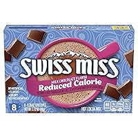 Swiss Miss Milk Chocolate Flavor Reduced Calorie Hot Cocoa Mix, 0.39 oz. 8-Count (Pack of 12)