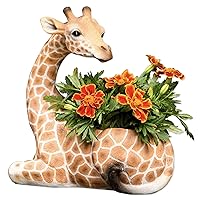 Bits and Pieces - Giraffe Planter - Yard Decorations - Wildlife Animal Urn for Plants - Indoor/Outdoor Decoration - Safari Inspired Yard Art