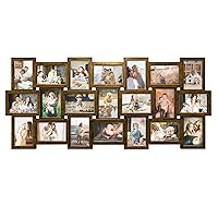 Collage Picture Frames 21 Opening Photo Collage Frame for Wall 4x6 Picture Frame Collage Display Multiple Photos Family Picture Frames Collage Wall Decor for Home - Gold