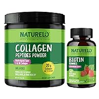 Biotin Gummies, 60 Count Collagen Peptide Powder, 45 Servings