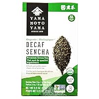 Yamamotoyama Organic Decaf Sencha Green Tea Bag, 18 ct (1 Pack), Decaffeinated