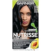 Garnier Hair Color Nutrisse Ultra Color Nourishing Creme, BL11 Jet Blue Black (Black Currant) Permanent Hair Dye, 1 Count (Packaging May Vary)