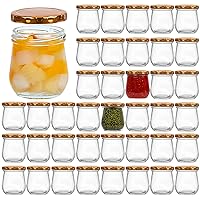 VERONES 40 PACK 6oz Mason Jars Canning Jelly Jars with Lids, Ideal for Jam, Honey, Wedding, Shower Favors, DIY Spice Jars
