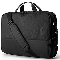 BAGSMART Laptop Bag, 15.6 Inch Computer Bag, Laptop Briefcase, RFID Blocking Messenger Shoulder Bag, Laptop Case for Men, Business, School, Travel, Black
