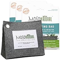 Moso Natural Air Purifying Bag 600g (3 Pack). A Premium Scent Free Bamboo Charcoal Odor Absorber. Kitchen, Bedroom, Basement, Large Room. Luxury Stand Up Design. Two Year Lifespan.
