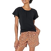 Amazon Essentials Women's Classic-Fit Cape Sleeve Open Crewneck T-Shirt