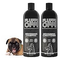 Fluff Off! by Girl With The Dogs, Natural Deshedding Dog & Cat Shampoo and Conditioner, 16 oz Bundle