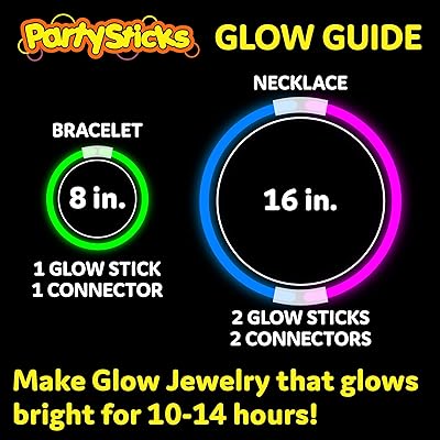 Glow Sticks Bulk Party Favors 100Pk - 8 Glow in The Dark Party Supplies, Light