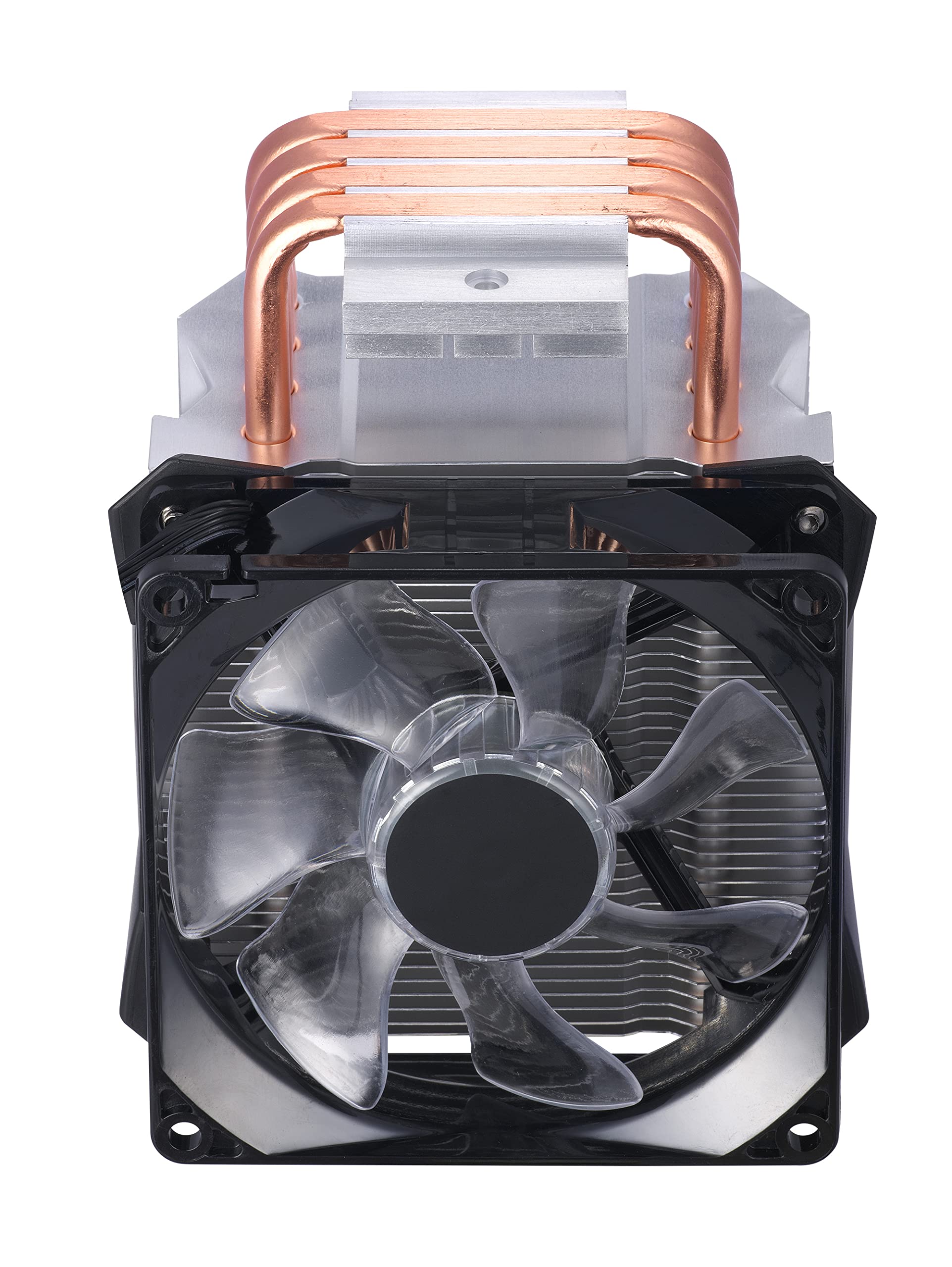 Amazon Basics Computer Cooling Fan with Cooler Master Technology, CPU Air Cooler, 4 Heat Pipes, RGB LED PWM, Aluminum Fins