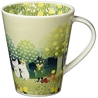 Yamaka Shoten MM3201-35 Moomin Luonto Mug, Large, 16.9 fl oz (500 ml), Hill, Green, Moomin Goods, Scandinavian, Gift, Large, Tableware, Made in Japan