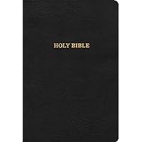 KJV Large Print Thinline Bible, Black LeatherTouch, Red Letter, Pure Cambridge Text, Presentation Page, Full-Color Maps, Easy-to-Read Bible MCM Type