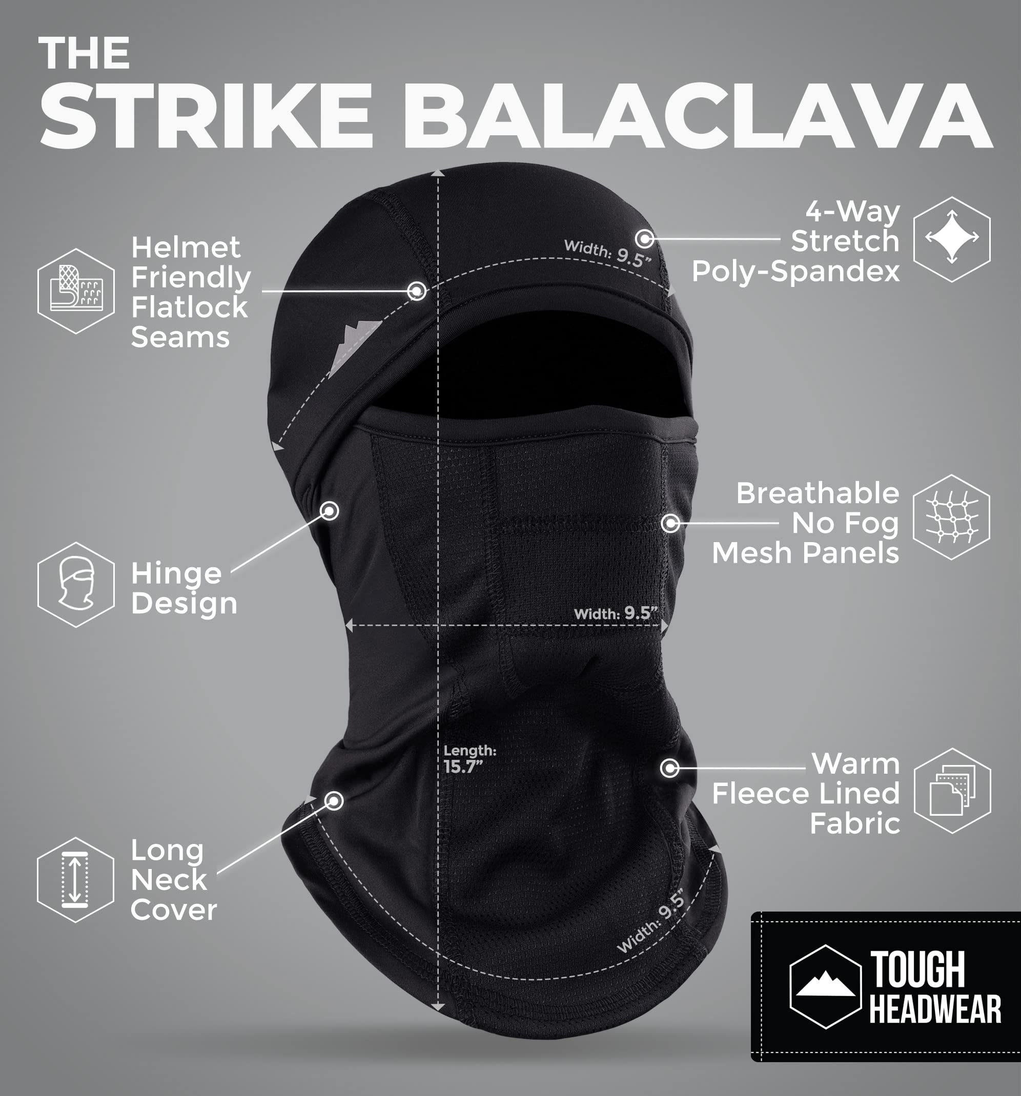 Balaclava Ski Mask - Winter Face Mask for Men & Women - Cold Weather Gear for Skiing, Snowboarding & Motorcycle Riding