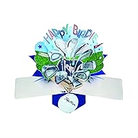 Happy Birdie Golf Pop-Up Greeting Card Original Second Nature 3D Pop Up Cards