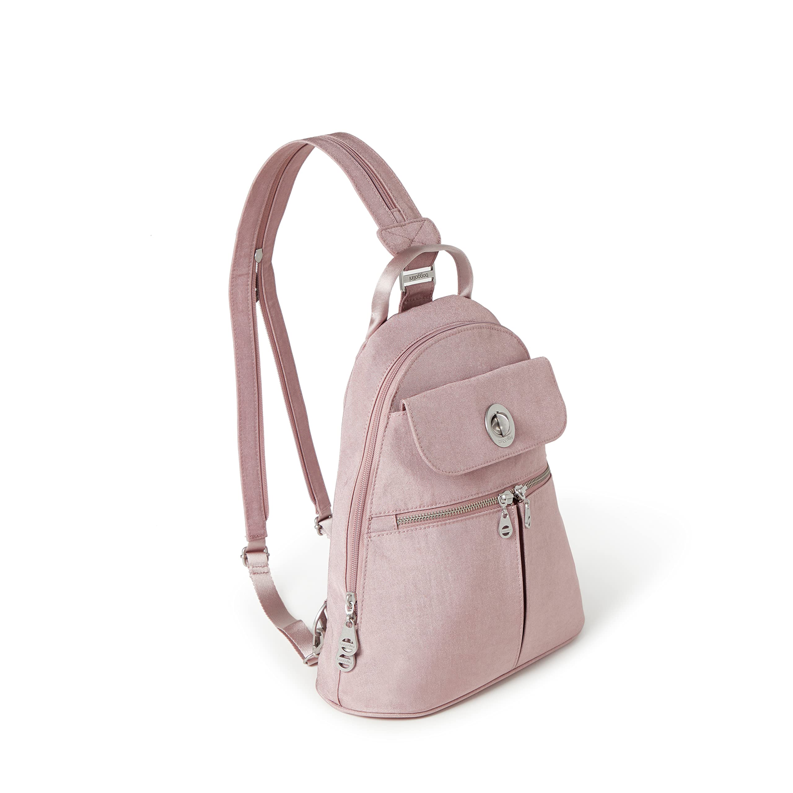Baggallini womens Naples convertible backpack, Blush Shimmer, One Size US
