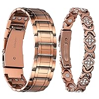 Copper Bracelets for Women & Men, Ultra Strength Effective Magnetic Bracelets with Sizing Tool