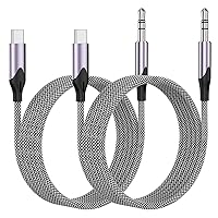 Aux Cord for iPhone in Car, [2 Pack/4FT] Apple MFi Certified Type-C to 3.5 mm Audio Aux Cable for iPhone 15/15 Plus/15 Pro/iPhone 15 Pro Max/iPad Pro/Air/Mini to Home Car Stereo Headphone Speaker HiFi