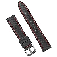 B & R Bands Sailcloth Waterproof Sport Dive Watch Band Strap - Quick Release Spring Bars - Choice Of Colors - 20mm 22mm