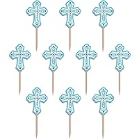 Religious Party Picks, 36 Pieces, 2.5 Inches, Blue