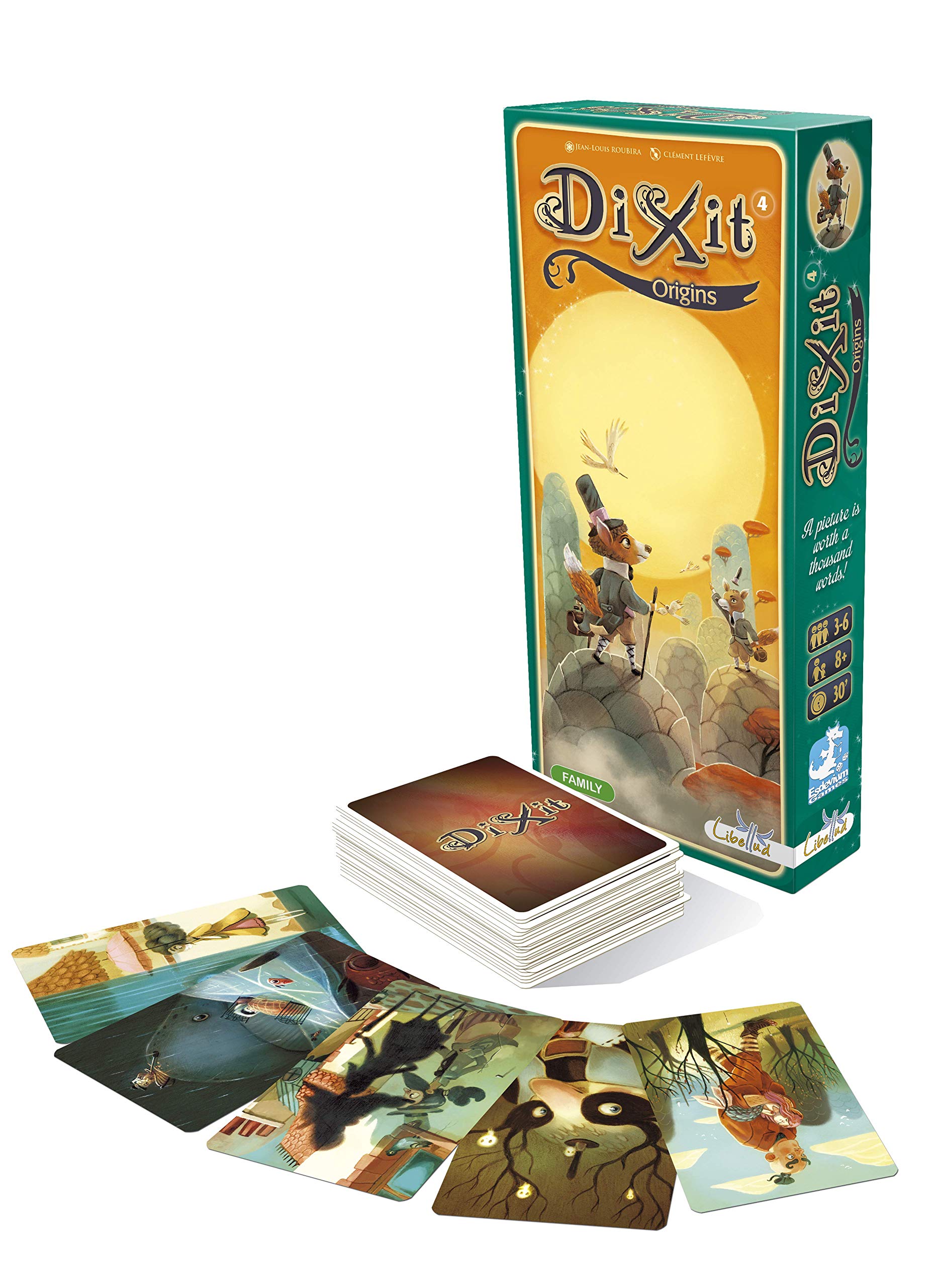 Dixit Origins Board Game EXPANSION | Storytelling Game for Kids and Adults | Fun Family Board Game | Creative Kids Game | Ages 8 and up | 3-6 Players | Average Playtime 30 Minutes | Made by Libellud