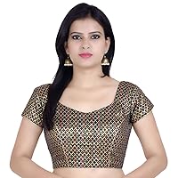 Chandrakala Brocade Banarasi Blouses for Women sarees,Readymade (B106)
