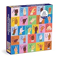 Mudpuppy American Sign Language Alphabet 500 Piece Family Puzzle
